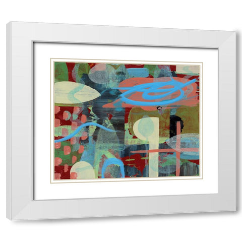 Surfline White Modern Wood Framed Art Print with Double Matting by Stevenett, Diane