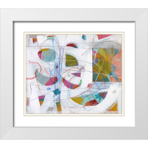 Ocean Fragments White Modern Wood Framed Art Print with Double Matting by Stevenett, Diane