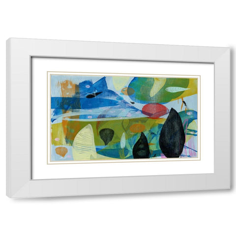 Under the Red Sun White Modern Wood Framed Art Print with Double Matting by Stevenett, Diane