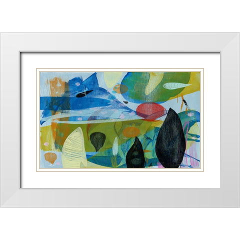 Under the Red Sun White Modern Wood Framed Art Print with Double Matting by Stevenett, Diane