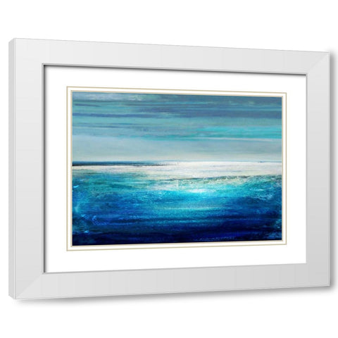 Reflection on the Horizon II White Modern Wood Framed Art Print with Double Matting by Hamilton, Taylor