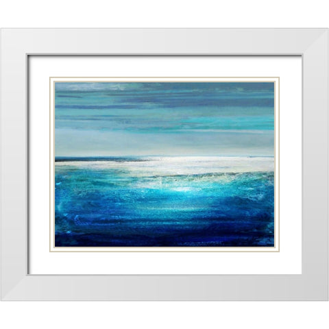 Reflection on the Horizon II White Modern Wood Framed Art Print with Double Matting by Hamilton, Taylor