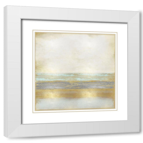 Golden Reflection White Modern Wood Framed Art Print with Double Matting by Hamilton, Taylor
