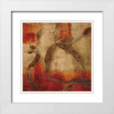 Free Flowing White Modern Wood Framed Art Print with Double Matting by Hamilton, Todd