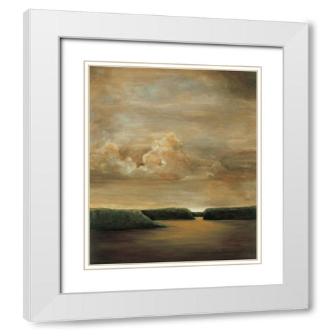 Light and Shadows I White Modern Wood Framed Art Print with Double Matting by Mitchell, Todd
