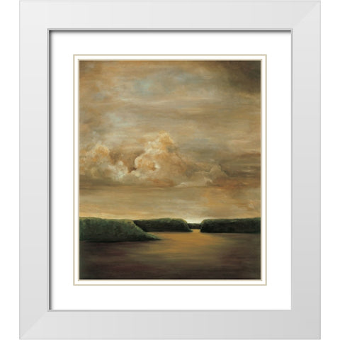 Light and Shadows I White Modern Wood Framed Art Print with Double Matting by Mitchell, Todd