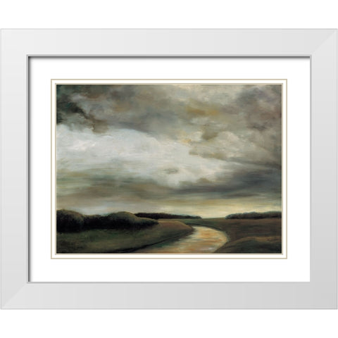 Light on the Water I White Modern Wood Framed Art Print with Double Matting by Mitchell, Todd