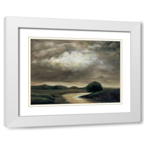 Light on the Water II White Modern Wood Framed Art Print with Double Matting by Mitchell, Todd
