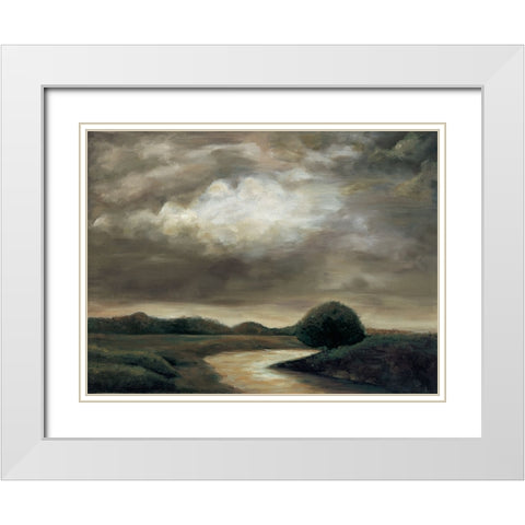 Light on the Water II White Modern Wood Framed Art Print with Double Matting by Mitchell, Todd