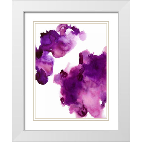 Elevate Fuchsia White Modern Wood Framed Art Print with Double Matting by Mitchell, Lauren