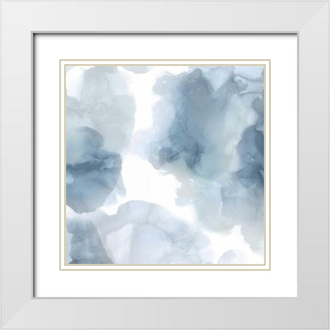 Elevate in Blue White Modern Wood Framed Art Print with Double Matting by Mitchell, Lauren