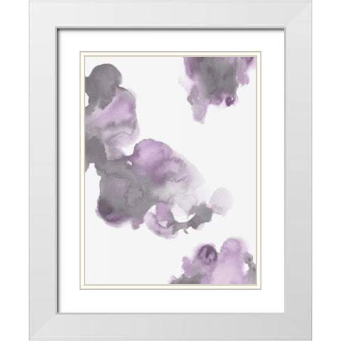 Elevate in Lavender I White Modern Wood Framed Art Print with Double Matting by Mitchell, Lauren