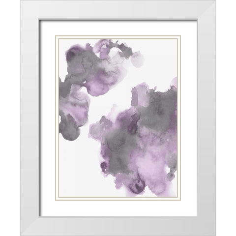 Elevate in Lavender II White Modern Wood Framed Art Print with Double Matting by Mitchell, Lauren