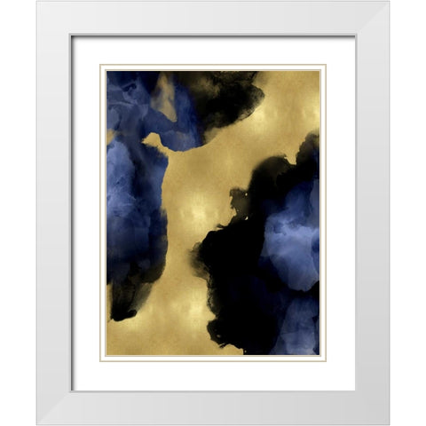 Midnight Gold I White Modern Wood Framed Art Print with Double Matting by Mitchell, Lauren