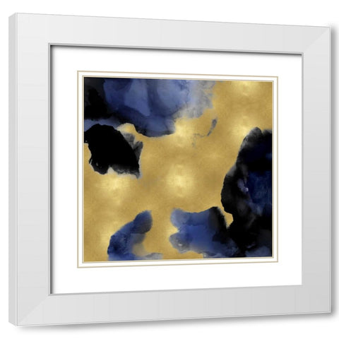 Midnight Gold II White Modern Wood Framed Art Print with Double Matting by Mitchell, Lauren