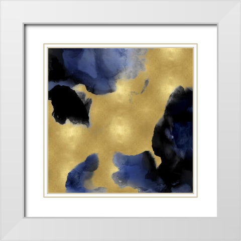 Midnight Gold II White Modern Wood Framed Art Print with Double Matting by Mitchell, Lauren
