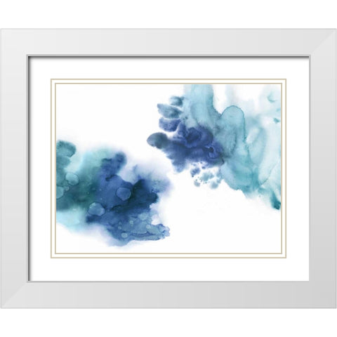 Tempting in Blue White Modern Wood Framed Art Print with Double Matting by Mitchell, Lauren