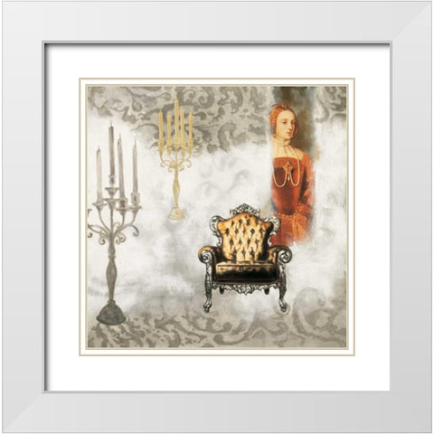 Vincennes II White Modern Wood Framed Art Print with Double Matting by Deleau, Valerie