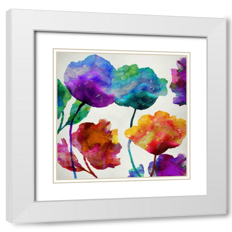 In Full Bloom I White Modern Wood Framed Art Print with Double Matting by Austin, Vanessa