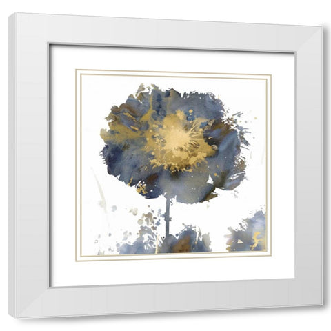 Flower Burst I White Modern Wood Framed Art Print with Double Matting by Austin, Vanessa