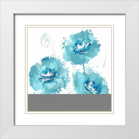 Flower Burst in Mandarin I White Modern Wood Framed Art Print with Double Matting by Austin, Vanessa