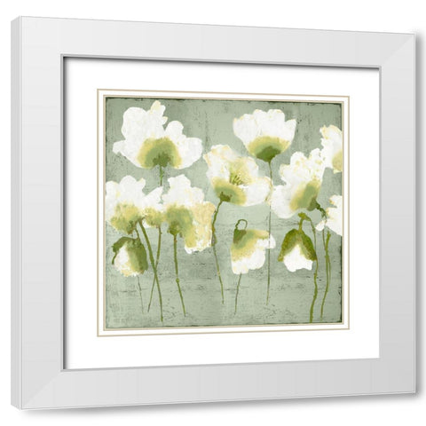 Floral Gathering I White Modern Wood Framed Art Print with Double Matting by Austin, Vanessa