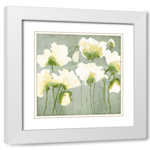 Floral Gathering II White Modern Wood Framed Art Print with Double Matting by Austin, Vanessa