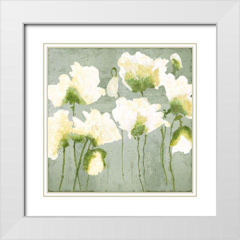 Floral Gathering II White Modern Wood Framed Art Print with Double Matting by Austin, Vanessa