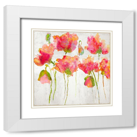 Gatherin in Pink II White Modern Wood Framed Art Print with Double Matting by Austin, Vanessa