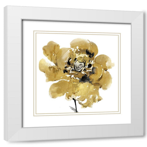 Golden II White Modern Wood Framed Art Print with Double Matting by Austin, Vanessa