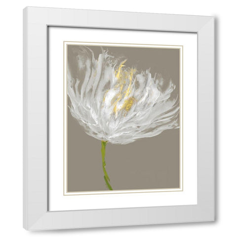 White Tulips I White Modern Wood Framed Art Print with Double Matting by Austin, Vanessa