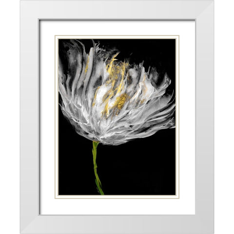 Tulips on Black I White Modern Wood Framed Art Print with Double Matting by Austin, Vanessa