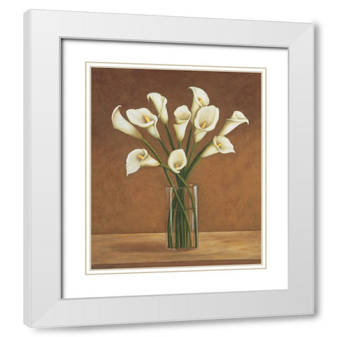 Callas dans un vase White Modern Wood Framed Art Print with Double Matting by Huntington, Virginia