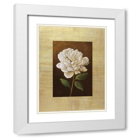 Fleur de Magnolia White Modern Wood Framed Art Print with Double Matting by Huntington, Virginia