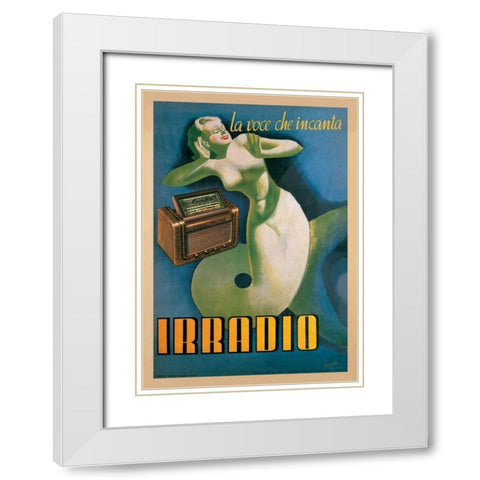 Irradio White Modern Wood Framed Art Print with Double Matting by Boccasile, Gino