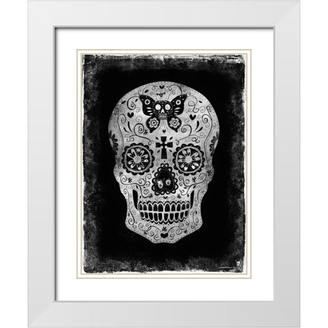 Day of the Dead White Modern Wood Framed Art Print with Double Matting by Wagner, Martin