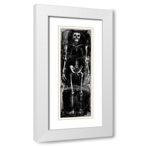 Skeleton I White Modern Wood Framed Art Print with Double Matting by Wagner, Martin