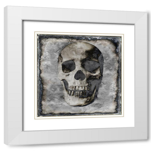 Skull III White Modern Wood Framed Art Print with Double Matting by Wagner, Martin