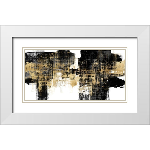 Amplified Gold on Black White Modern Wood Framed Art Print with Double Matting by Wise, Alex