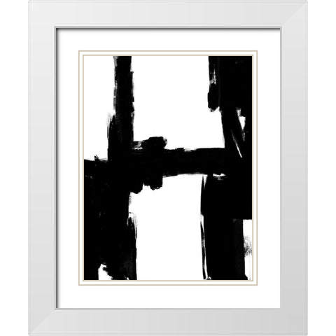 Structured II White Modern Wood Framed Art Print with Double Matting by Wise, Alex