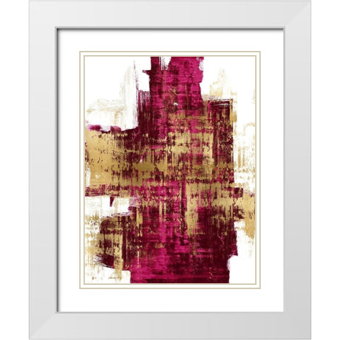 Dynamic II White Modern Wood Framed Art Print with Double Matting by Wise, Alex
