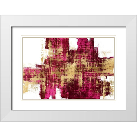 Dynamic III White Modern Wood Framed Art Print with Double Matting by Wise, Alex