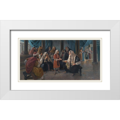 My Fathers Business White Modern Wood Framed Art Print with Double Matting by Seward, James