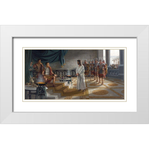 What Is Truth White Modern Wood Framed Art Print with Double Matting by Seward, James