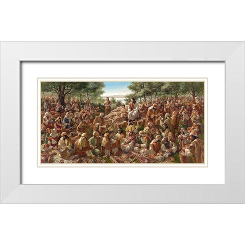 All Were Satisfied White Modern Wood Framed Art Print with Double Matting by Seward, James