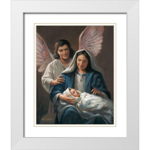 Behold, The Savior White Modern Wood Framed Art Print with Double Matting by Seward, James