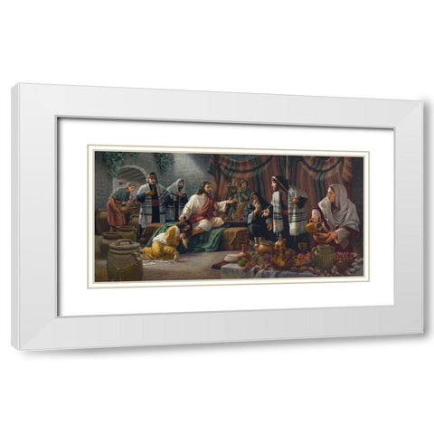 Who Will Love Him More White Modern Wood Framed Art Print with Double Matting by Seward, James