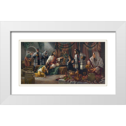Who Will Love Him More White Modern Wood Framed Art Print with Double Matting by Seward, James