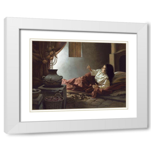 Blessed Among Women White Modern Wood Framed Art Print with Double Matting by Seward, James