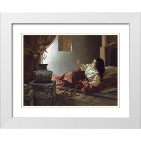 Blessed Among Women White Modern Wood Framed Art Print with Double Matting by Seward, James